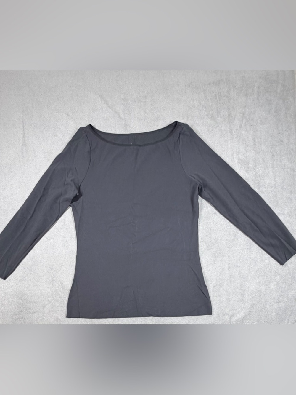 Nike Yoga Black Long-Sleeve Boatneck Women's Top